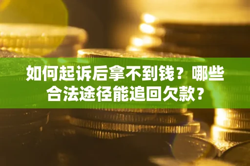 武汉如何起诉后拿不到钱？哪些合法途径能追回欠款？