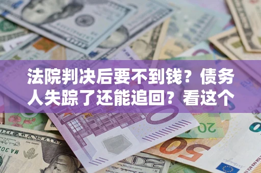武汉法院判决后要不到钱？债务人失踪了还能追回？看这个方法！