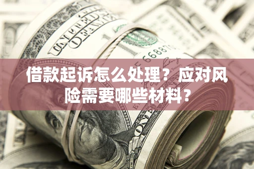 武汉借款起诉怎么处理？应对风险需要哪些材料？
