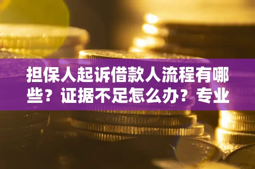武汉担保人起诉借款人流程有哪些？证据不足怎么办？专业律师解答