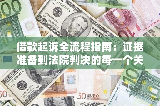 武汉借款起诉全流程指南：证据准备到法院判决的每一个关键步骤