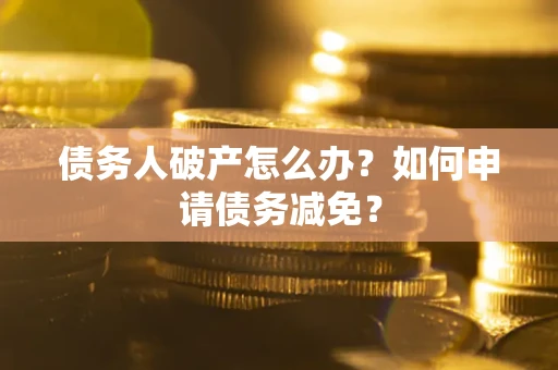 武汉债务人破产怎么办？如何申请债务减免？