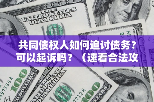武汉共同债权人如何追讨债务？可以起诉吗？（速看合法攻略）
