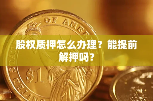 武汉股权质押怎么办理？能提前解押吗？
