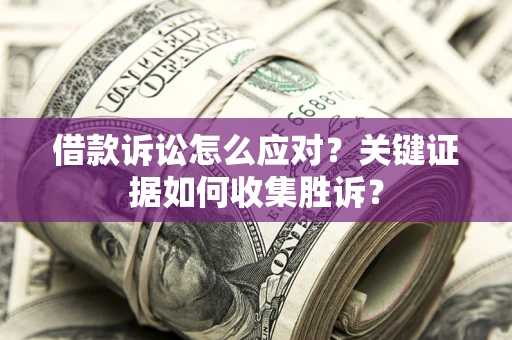 武汉借款诉讼怎么应对？关键证据如何收集胜诉？