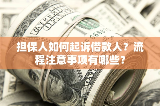 武汉担保人如何起诉借款人？流程注意事项有哪些？
